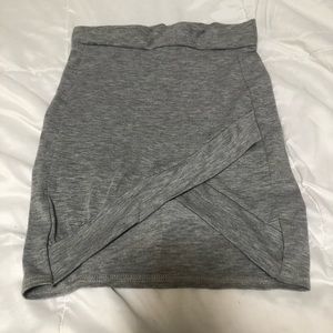 Pretty Little Thing Gray Wrap Skirt